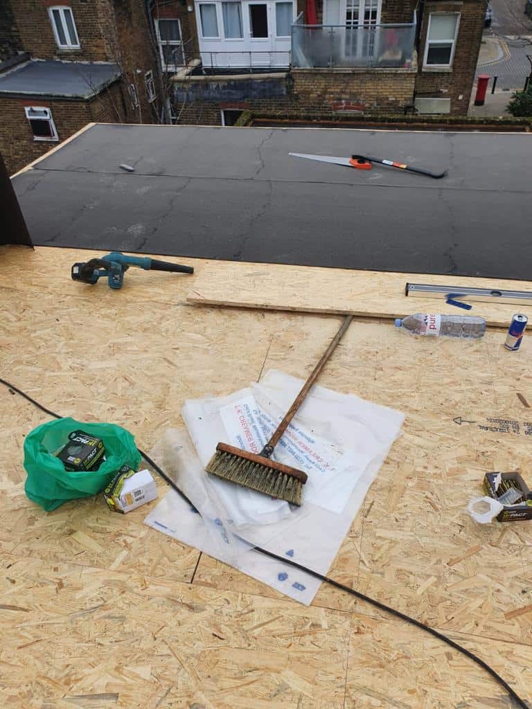 During the roofing replacement |